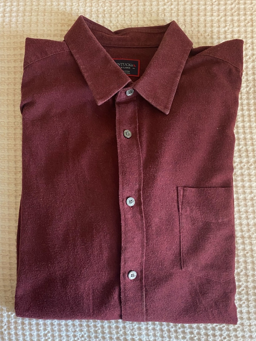 UNTUCKIT Men’s 100% Cotton Flannel Sherwood Button Up Shirt in Red - XL
